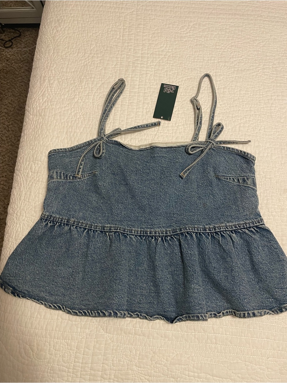 Light Wash Denim Tank Top with Tags